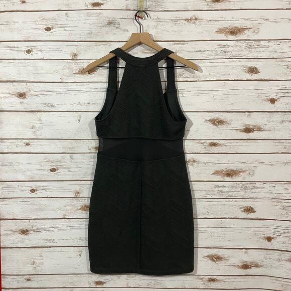 Free People Zig Zag Bodycon Dress - Washed Black - Large - Picture 13 of 13